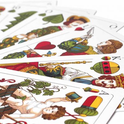 Schafkopf Kunststoffspielkarten – Karten in Fächeransicht