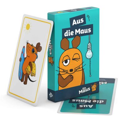 Aus die Maus Spielkarten – Schachtel und Karten, Artikelansicht