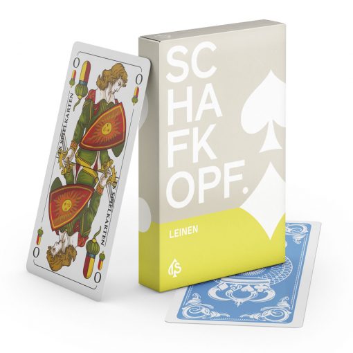 Schafkopf Spielkarten Leinen Binokel -Turnierqualität und Leinenstruktur