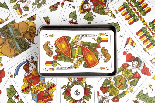 Schafkopf Tarock Spielkarten Kunststoff – Kartenansicht von oben