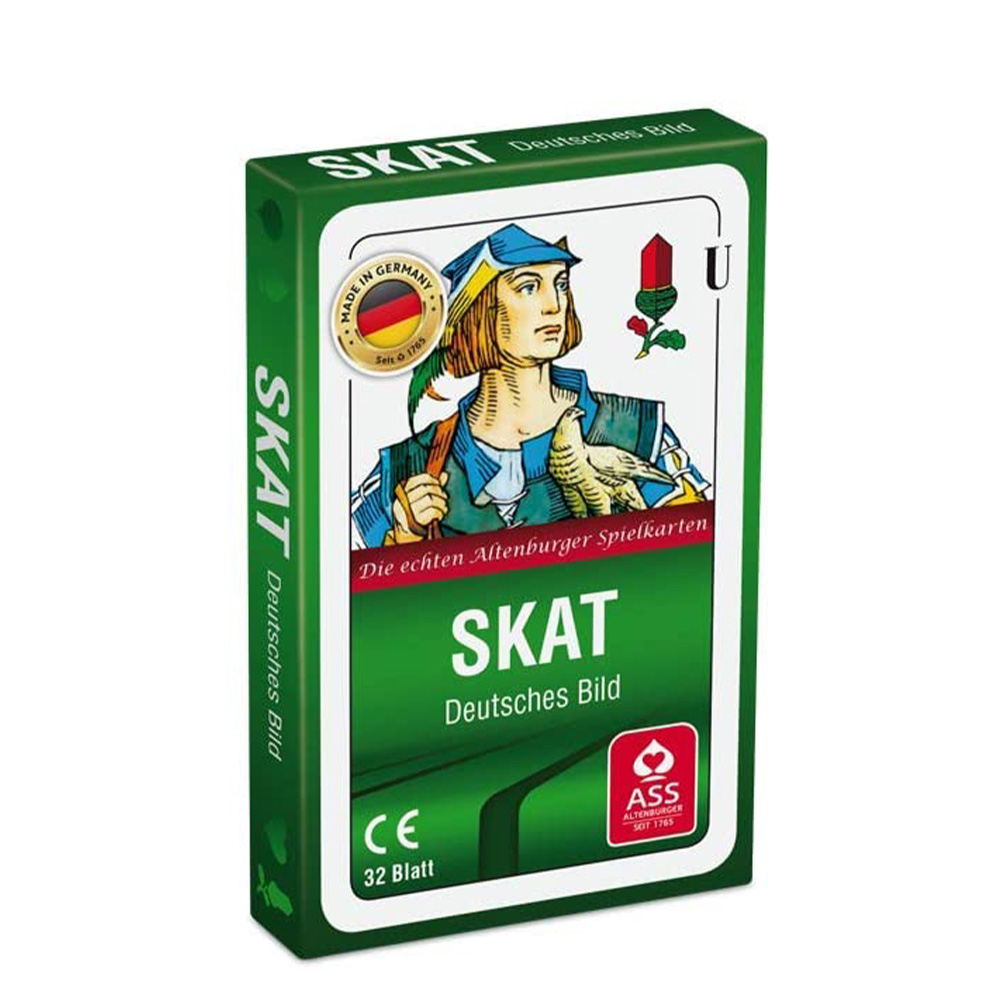 25 ASS Skatkarten Skat Blatt Club Deutsches Bild Kornblume,Spielkarten,Karten Q 