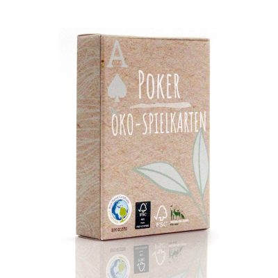 Poker Spielkarten Öko – stehende Produktverpackung – nachhaltige Karten mit französischem Bild