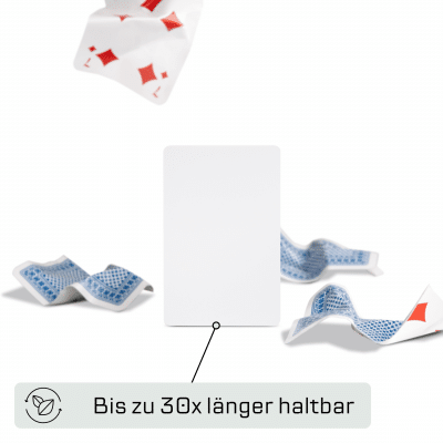 Blanko Kunststoff Spielkarten – bis zu 30x länger haltbar