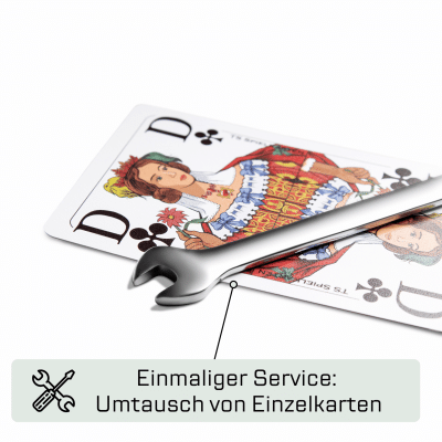 Doppelkopf Senioren Kunststoffspielkarten – Umtauschservice für Einzelkarten