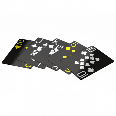 MINDRAX Poker Karten Gelb – Kunststoff Premium Spielkarten – mehrere Karten Vorderseite