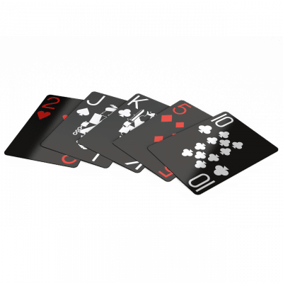 MINDRAX Poker Karten Rot – Kunststoff Premium Spielkarten – Vorderseite der Karten