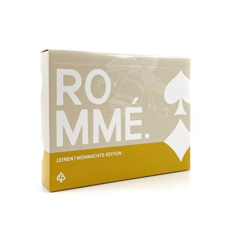 Rommé Weihnachtliche Spielkarten – Kartenbox für Bridge, Canasta und Poker