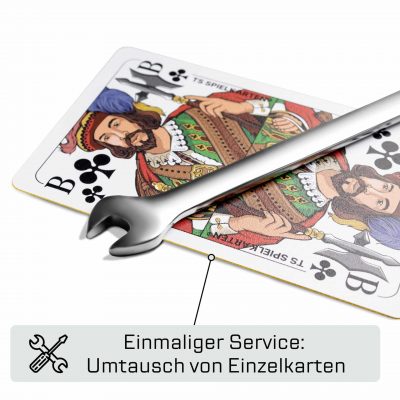 Rommé Premium Gold Spielkarten – Servicehinweis Umtausch von Einzelkarten