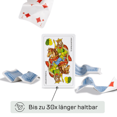 Hinweisgrafik – Kunststoff Spielkarten 30-mal haltbarer