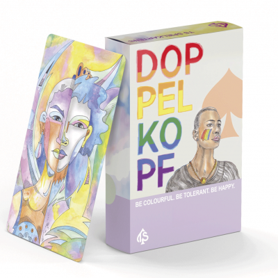 Doppelkopf Spielkarten Leinen – gendergerechtes, nachhaltiges Kartenspiel mit Schachtel