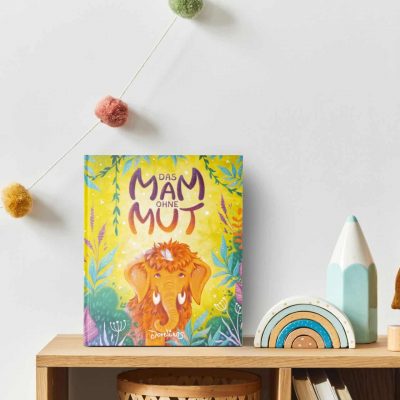 Kinderbuch „Das MamOHNEmut“ – steht im Regal im Kinderzimmer