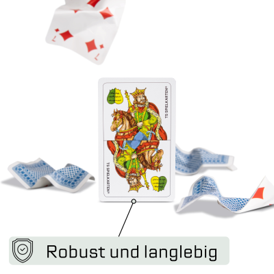 Schnapskarten LEINEN - Doppeldeutsche - handgezeichnet mit doppeldeutschem Blatt | TS Spielkarten 7 Schnapskarten LEINEN - Doppeldeutsche - handgezeichnet mit doppeldeutschem Blatt | TS Spielkarten – Bild 3