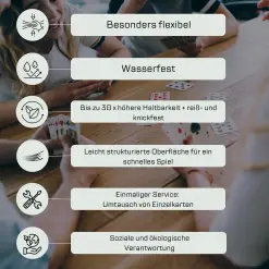 Napoletane Scopa Spielkarten Kunststoff – wasserfeste Materialeigenschaften