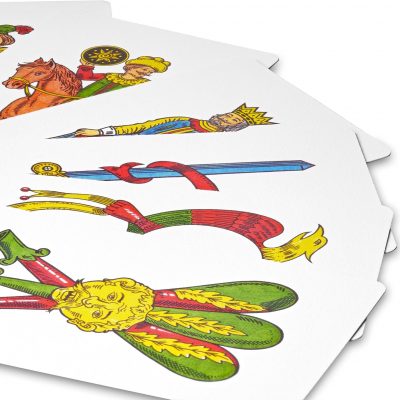 Napoletane Spielkarten Leinen – Kartenfächer italienisches Scopa Kartenspiel