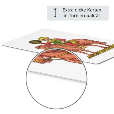 Detailansicht Napoletane Scopa Spielkarte Leinen – extra dicke Turnierqualität