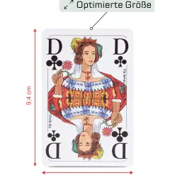 Rommé Spielkarten Leinen, extra große Eckzeichen – optimierte Kartengröße für bessere Handhabung