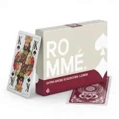 Verpackung Rommé Spielkarten Leinen – extra große Eckzeichen