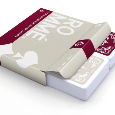 Rommé Kartenspiel Leinen, extra große Eckzeichen – Produktverpackung TS Spielkarten