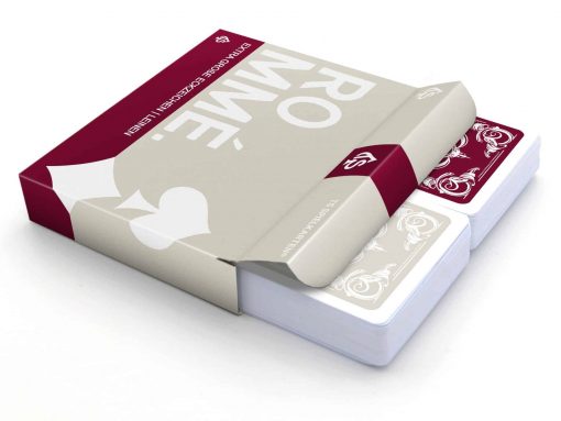 Rommé Kartenspiel Leinen, extra große Eckzeichen – Produktverpackung TS Spielkarten