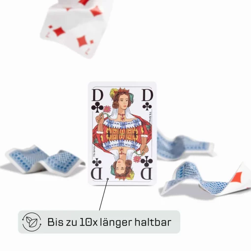 Rommé Kartenspiel mit extra großen Eckzeichen - Original LEINEN | französisches Bild | TS Spielkarten – Bild 5