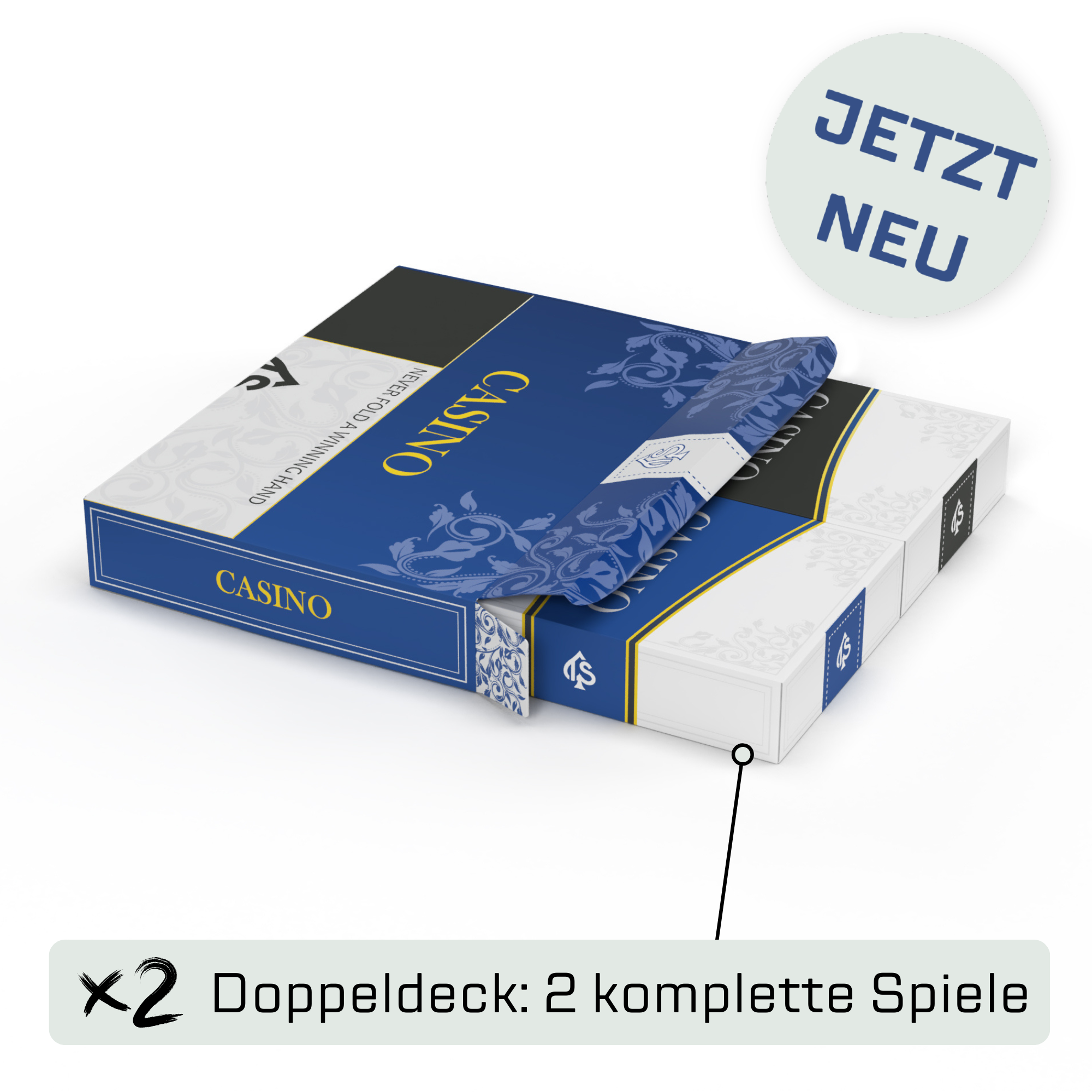 Premium Casino Karten Set Kunststoff – 2er Poker & Blackjack Kartenset – 100 % Kunststoff | TS Spielkarten 2 Premium Casino Karten Set Kunststoff – 2er Poker & Blackjack Kartenset – 100 % Kunststoff | TS Spielkarten – Bild 2