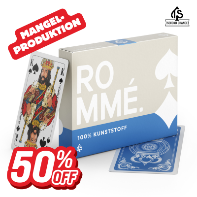 Rommé Spielkarten Kunststoff – B-Ware | Spar-Bundles (3er / 5er / 10er)