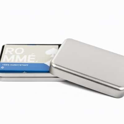 Große Spielkarten Box Metall – Stabile Aufbewahrungsdose für 2 Kartenspiele | TS Spielkarten 7 Aufbewahrungsbox-Gross-Produktbild