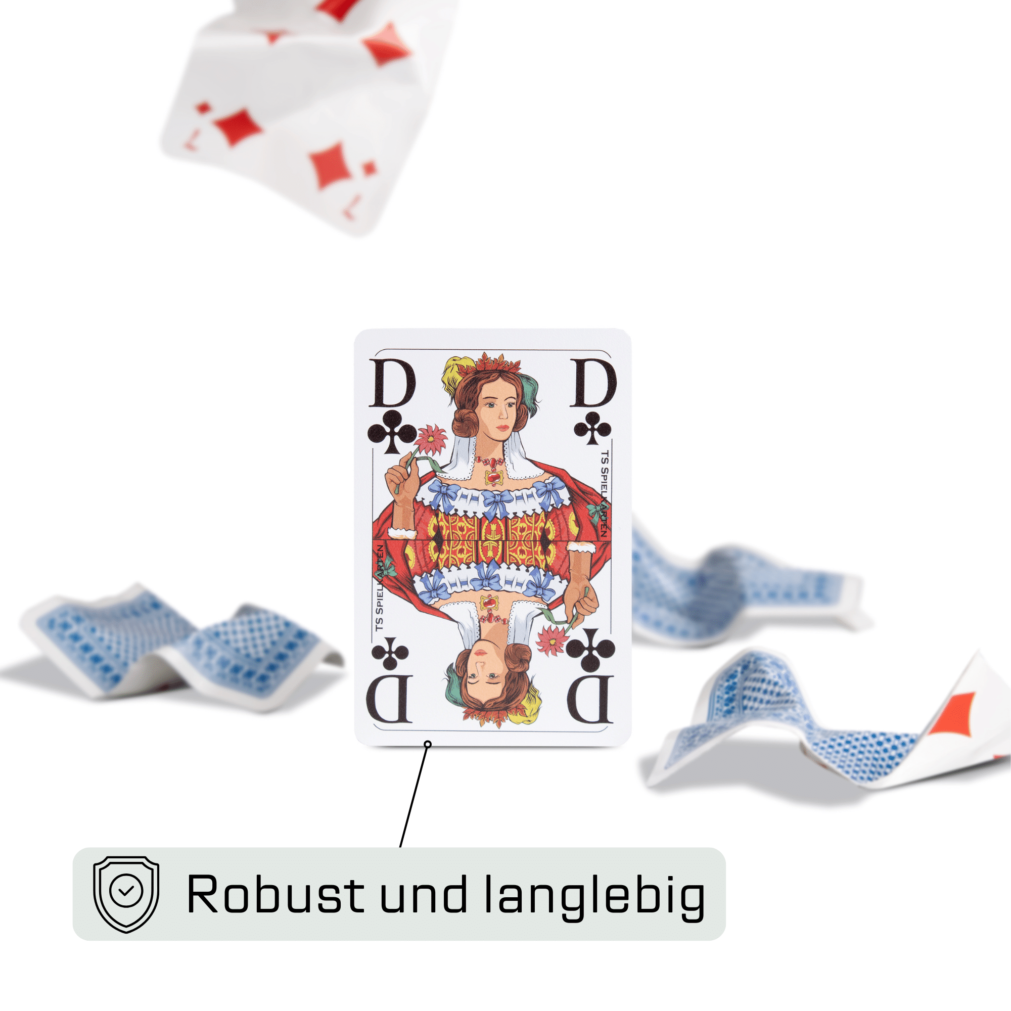 Skat Kartenspiel Leinen – Extra große Eckzeichen – Französisches Bild | TS Spielkarten 4 Skat Kartenspiel Leinen – Extra große Eckzeichen – Französisches Bild | TS Spielkarten – Bild 4